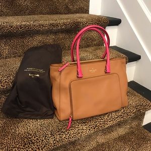 Kate Spade tan leather tote